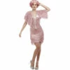 20er Jahre Pink Charleston Flapper Kostüm