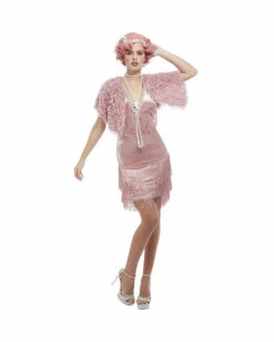 20er Jahre Pink Charleston Flapper Kostüm