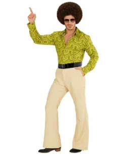 Beige 70er Jahre Schlaghose -KostümKönig Verkäufe 70er jahre herren schlaghose beige 70s groovy style trousers schlagermove kostuem 29371 2