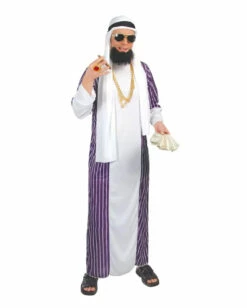 Ölscheich Herrenkostüm -KostümKönig Verkäufe araber herrenkostuem scheich tunika und kopftuch als verkleidung fuer karneval 25389 02