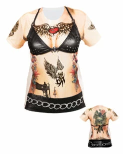 Sexy Rockerbraut T-Shirt -KostümKönig Verkäufe biker girl t shirt rocker lady t shirt hevay meatl braut kostuemzubehoer 29378 4