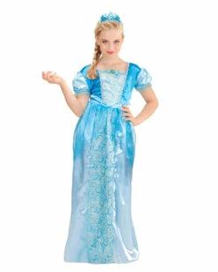 Blaues Eisprinzessin Kinderkostüm -KostümKönig Verkäufe blaue schneeprinzessin kinderkostuem maerchenkostuem snow princess child costume 52310 02