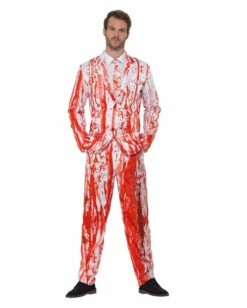 Blutspritzer Anzug Mit Krawatte -KostümKönig Verkäufe blutiger anzug mit krawatte kostuemanzug mit blutspritzer fuer halloween blood drip suit 35779 2