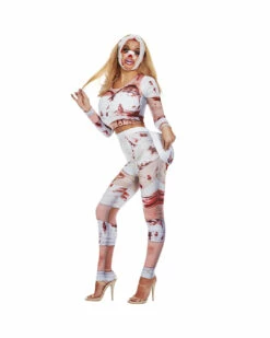 Verpfuschte Beauty OP Patientin Kostüm 2-tlg. -KostümKönig Verkäufe blutiges beauty op patientinnen kostuem 2tlg botched cosmetic surgery costume halloween costume schoenheitsoperations kostuem 39430 1