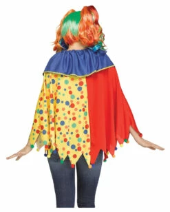 Clowns Poncho One Size Bunt -KostümKönig Verkäufe bunter clownsponcho faschings und halloween kostuem ponchos 37564
