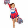 Rot-blaues Cheerleader Kinderkostüm