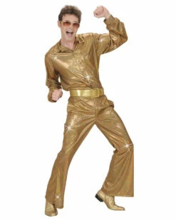 80s Glitzer Discohemd Gold -KostümKönig Verkäufe discohemd goldglitzernd schlagermove kostuem mottoparty kostuemzubehoer bild3 25597