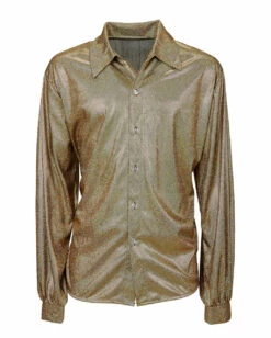80s Glitzer Discohemd Gold -KostümKönig Verkäufe discohemd goldglitzernd schlagermove kostuem mottoparty kostuemzubehoer bild4 25597
