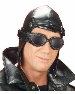 Fliegermütze Aus Kunstleder Im Retrostyle -KostümKönig Verkäufe fliegermuetze retrostyle aus kunstleder retro pilotenmuetze 17337 02