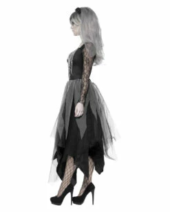 Geister Braut Kostüm Mit Rosenschleier 4 Geister Braut Kostüm Mit Rosenschleier -KostümKönig Verkäufe friedhofs braut kostuem mit rosenschleier geister braut verkleidung halloween graveyard bride costume 35782 2
