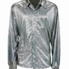 Glitzer Discohemd Silber