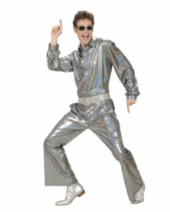 Glitzer Discohemd Silber -KostümKönig Verkäufe glitzer discohemd silber silber glitzerndes discohemd pailettenhemd 70er jahre hemd bild3 25595