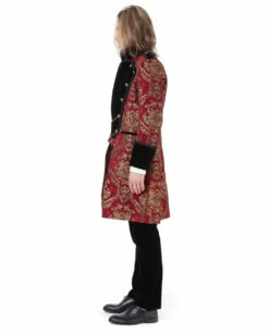 Gothic Aristokrat Herren Mantel Gold Rot Brokat -KostümKönig Verkäufe gothic aristokrat herrenmantel gold rot brokatmuster gothic aristocrat mens coat gothic mantel 39102 3