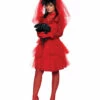 Rotes Gothic Braut Damen Kostüm