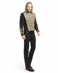 Gothic Parade Jacke Schwarz Gold -KostümKönig Verkäufe gothic parade herren jacke schwarz gold offiziersjacke mit gold boduere dompteursjacke schwarz 39104 4