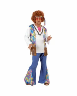 Männer Hippie Kostüm -KostümKönig Verkäufe hippie herren kostuem hippie men costume 70er jahre kostueme faschings kostuem 50848