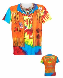 Flower Man T-Shirt -KostümKönig Verkäufe hippie shirt hippie kostuem flower power kostuem reaggae shirt 29395 4