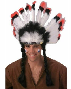Indianer Federkopfschmuck -KostümKönig Verkäufe indianer kopfschmuck haeuptlings kopfschmuck indianer kostuemzubehoer 20579 02
