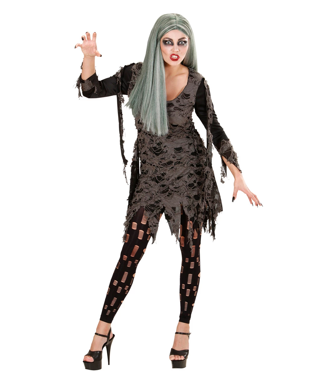 Living Dead Zombie Damenkostüm 2 Living Dead Zombie Damenkostüm – Bild 2