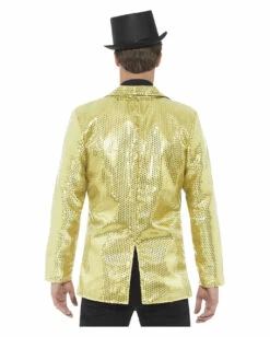 Goldene Männer Pailletten-Jacke -KostümKönig Verkäufe pailetten frack fuer herren gold zirkus direktor jacke pailletten jacket fuer fasching 28485 3