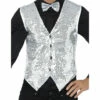 Silberne Männer Pailletten-Weste