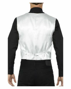 Silberne Männer Pailletten-Weste -KostümKönig Verkäufe pailetten weste fuer herren silber zirkus direktor weste pailletten weste fuer fasching 28528 3
