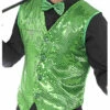 Grüne Pailletten Weste Für Herren
