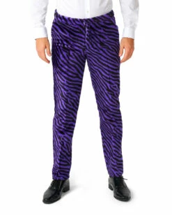 Pimp Faux Fur Zebra Anzug - Suitmeister -KostümKönig Verkäufe pimp faux fur purple suitmaster opposuite anzug suitmeister kostuem anzug zebra fell anzug 54383 4