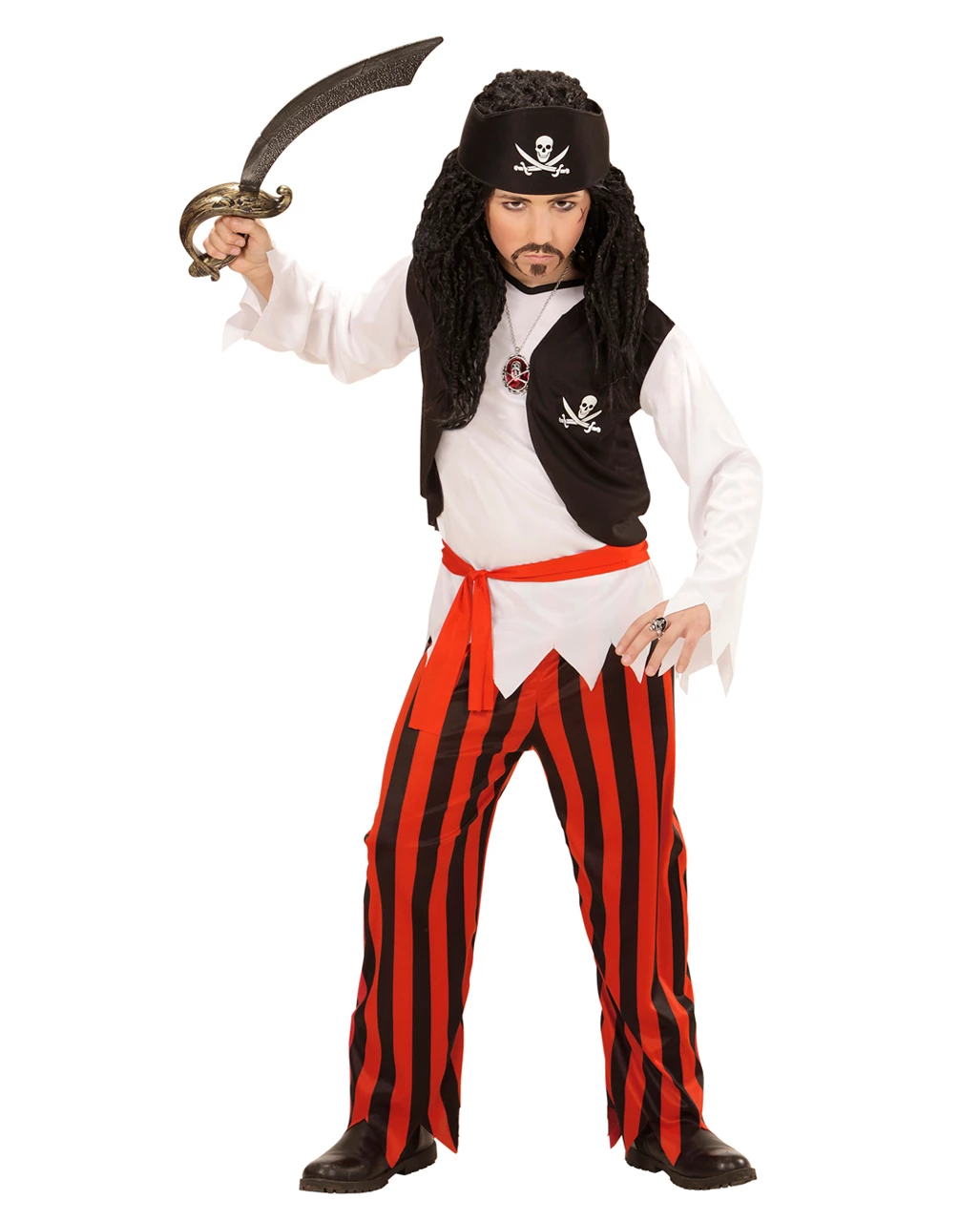 Grimmiger Pirat Kinderkostüm 1 Grimmiger Pirat Kinderkostüm