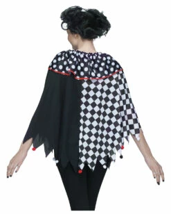 Clowns Poncho One Size Schwarz-weiß -KostümKönig Verkäufe schwarz weisser clown poncho halloween und faschingskostuem ponchos 37565