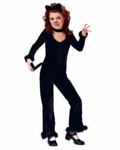 Schwarzes Katzenkostüm Für Mädchen