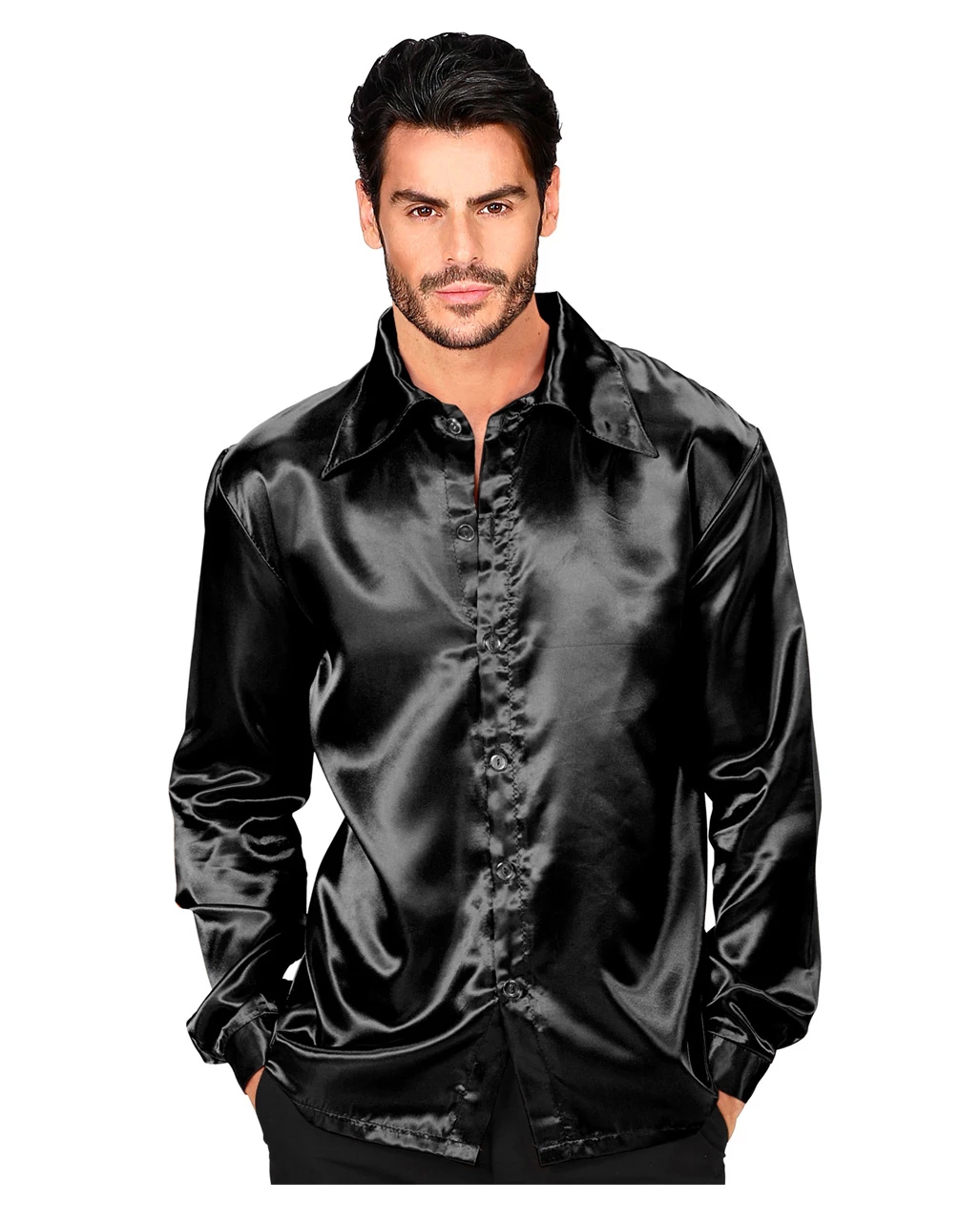 70s Disco Hemd Schwarz 1 70s Disco Hemd Schwarz