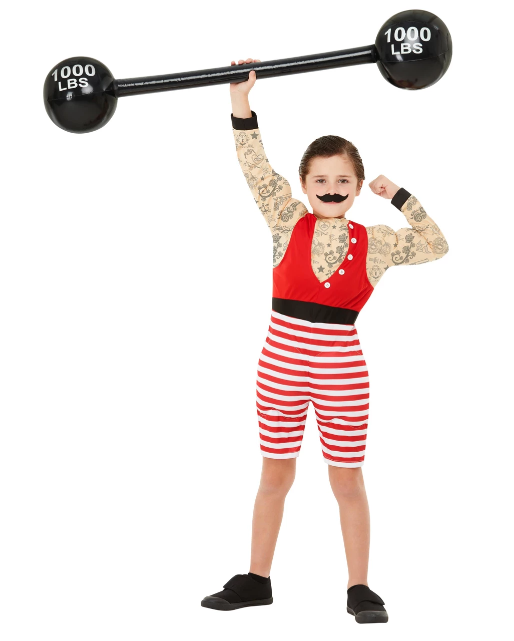 Retro Starker August Deluxe Muskel Kinderkostüm 2 Retro Starker August Deluxe Muskel Kinderkostüm – Bild 2