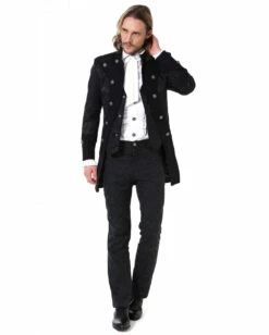 Steampunk Aristokrat Herren Mantel Schwarz -KostümKönig Verkäufe steampunk aristokrat herren mantel schwarz steampunk aristocrat mens coat black steampunk mantel 39106 4