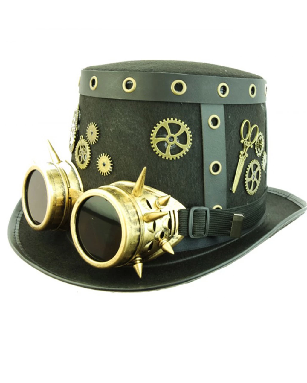 Steampunk Hut Mit Fliegerbrille 3 Steampunk Hut Mit Fliegerbrille – Bild 3