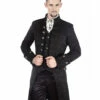 Viktorianischer Gothic Aristokrat Herren Mantel Schwarz