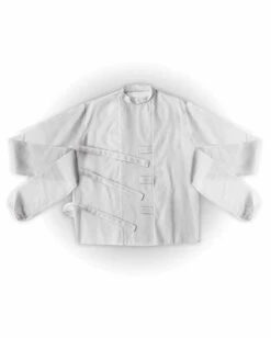 Weiße Zwangsjacke Kostümzubehör -KostümKönig Verkäufe weisse zwangsjacke kostuem irrenhaus jacke white strait jacket halloween kostuem 52100 03