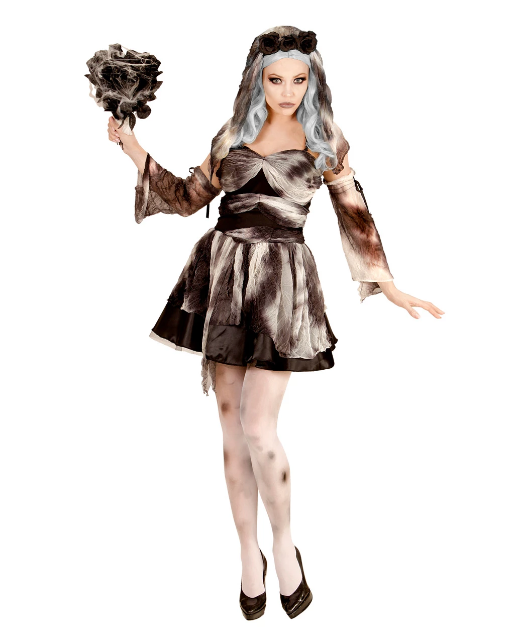 Totenbraut Kostüm Mit Schleier 1 Totenbraut Kostüm Mit Schleier