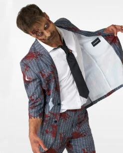 Zombie Grey Anzug - Suitmeister -KostümKönig Verkäufe zombie grey suitmeister anzug von opposuites zombie kostuem anzug zombie verkleidungsanzug oppsuites anzug 54370 2